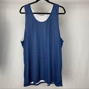 Navy and White Reversible Mesh Jersey Extra Large